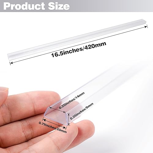 Miniatura 2 de Tugaizi 8 protectores de vinilo rígido de plástico transparente para puertas de gabinete, protector de borde de plástico para proteger el gabinete