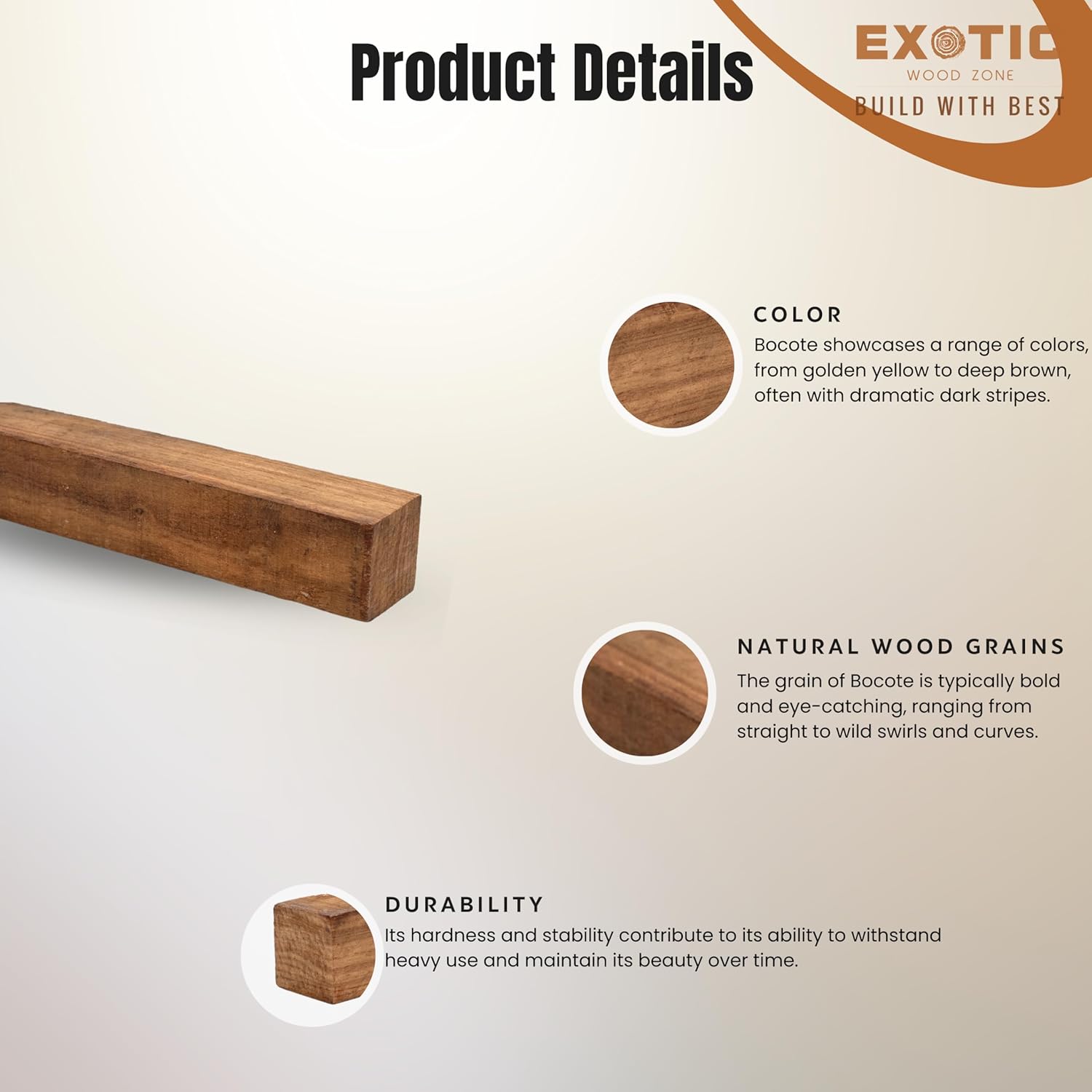 Exotic Wood Zone Canarywood Turning Blank - Kiln-Dried Hardwood for Eco-Friendly Woodworking, Woodturning, Wood Lathe, Sustainable Wood, Woodcraft, DIY Projects (1-1/2" x 1-1/2" x 24") 1 Piece