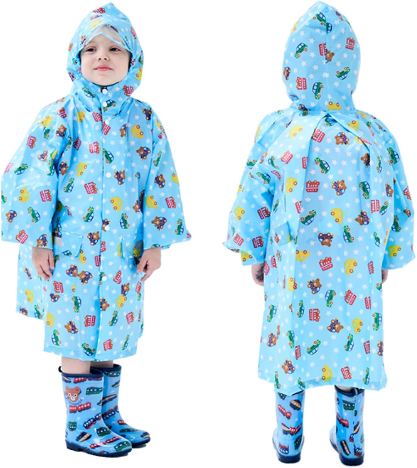 Boys Girls Raincoat Kids Waterproof Rain Jacket Lightweight Rain Poncho