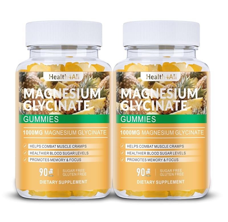 Health4All — Gomas de glicinato de magnésio 1.000 mg — 180 gomas