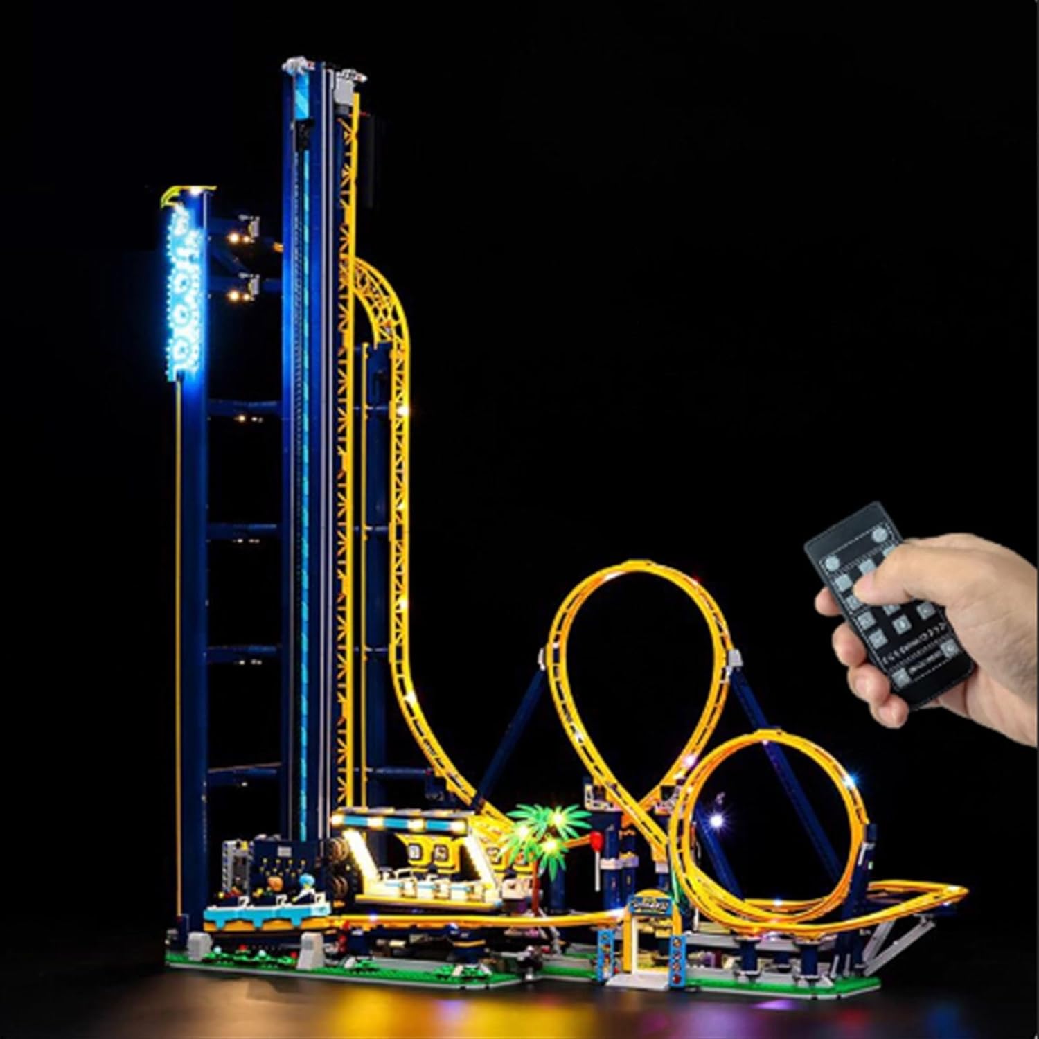 LED Lighting Kit Compatible with Lego 10303 Roller Coaster Series LED Light Set (Model Kit Not Included - Lighting Components Only) (Remote Control Style)