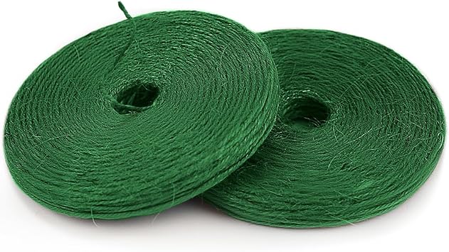 PerkHomy 800 Feet 2Pcs * 400Feet Garden Twine Strong Natural Jute Long Green Twine for Gardening Tomato Climbing Plant Tie Floristry Crafts Gift Wrapping Packing Decor