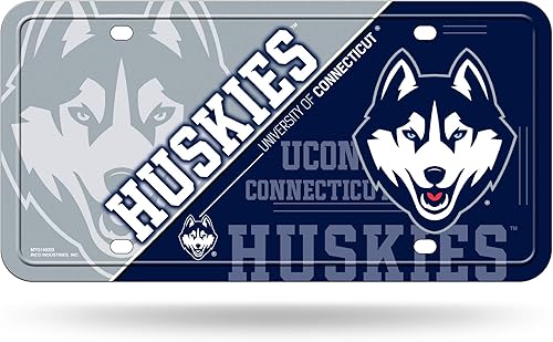 Miniatura 107 de NCAA etiqueta de metal para auto, negro