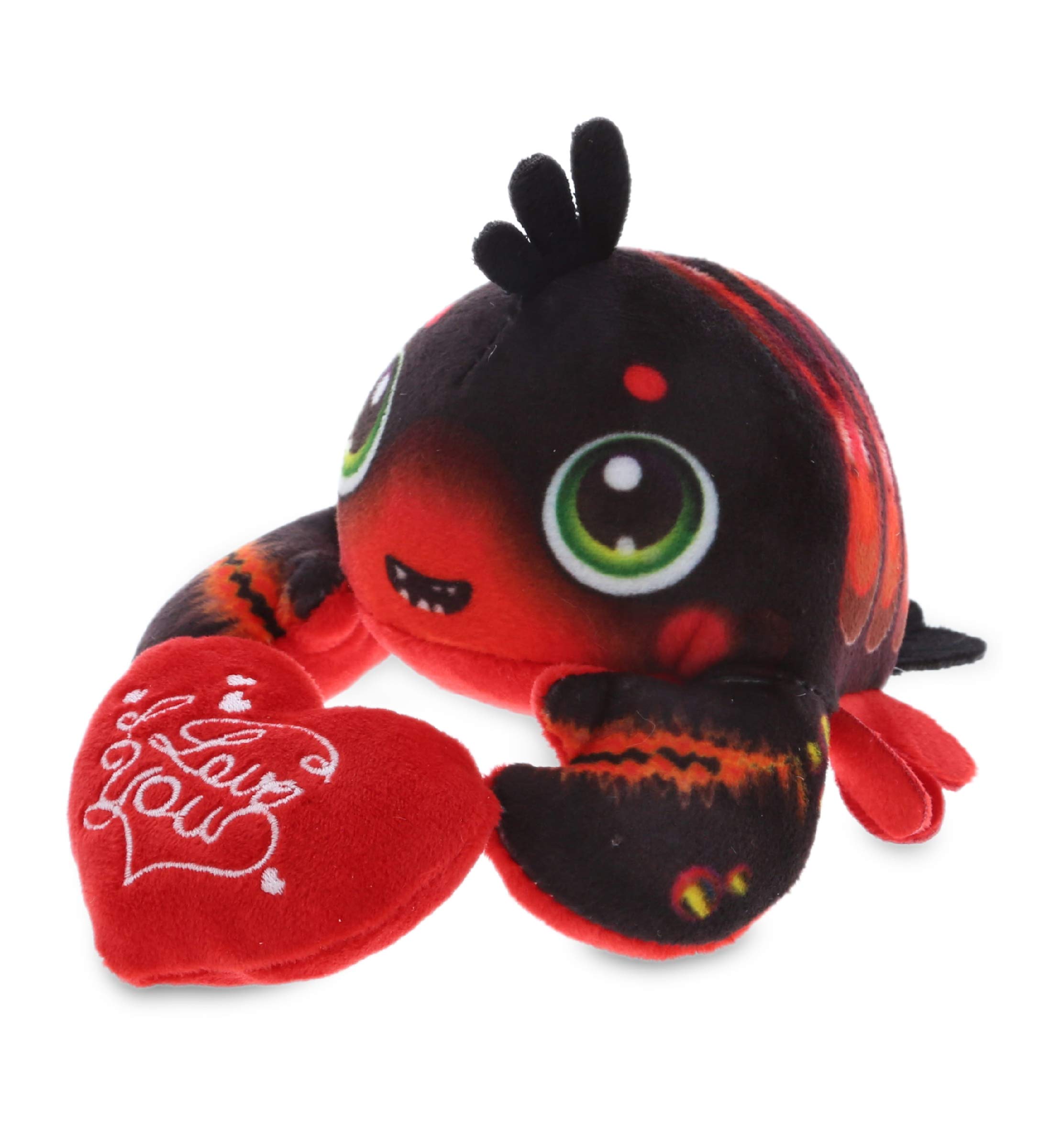 I Love You Baby Soft Plush Red Lobster - Cute Stuffed Animal with Red Heart and with Name Personalization for Valentine, Anniversary, Romantic Date - 5.5"