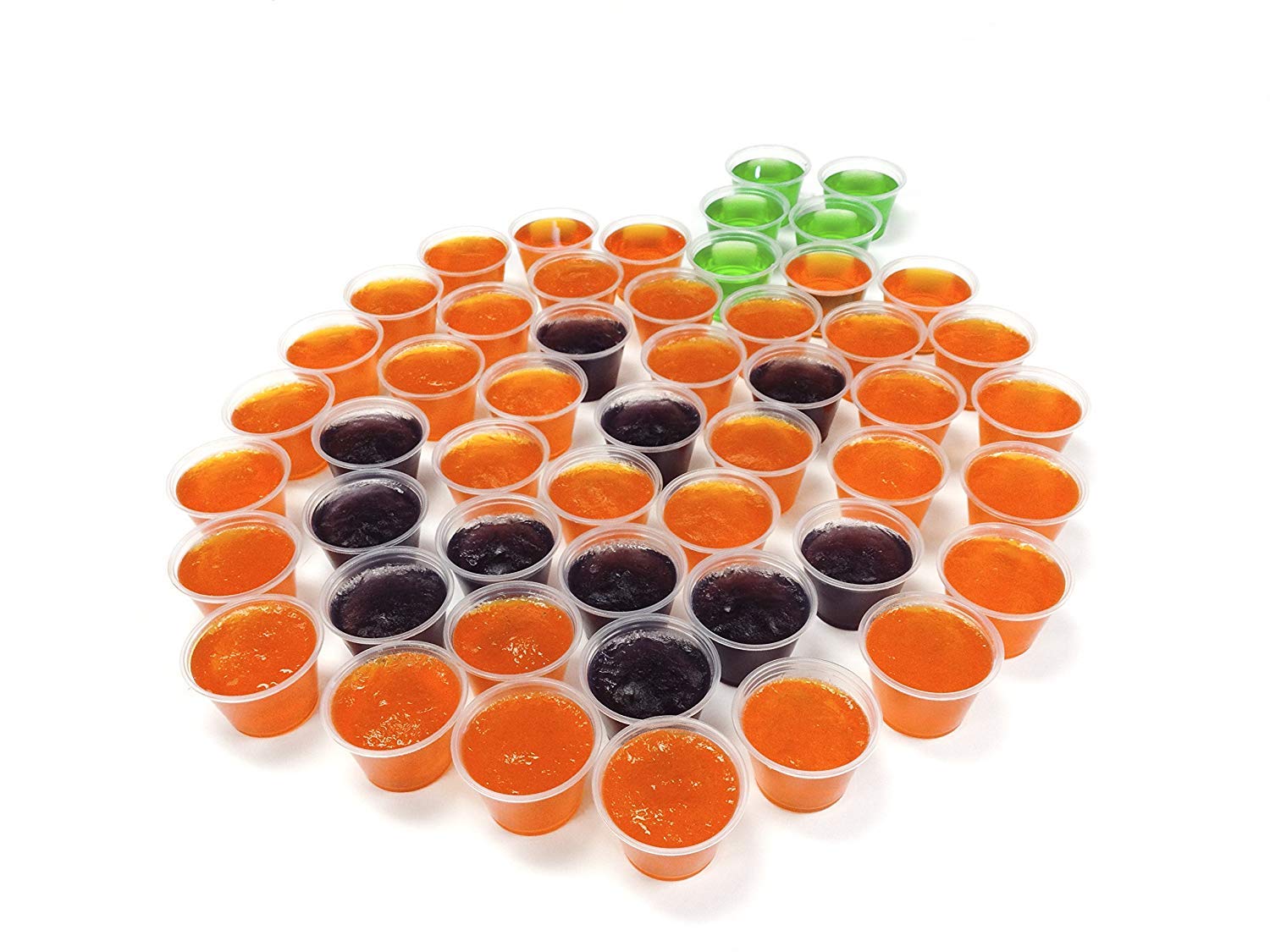 Party Essentials N210012 Squeezable Plastic 2 oz Jello Shot Glasses/Portion Souffle Cups/Condiment Sauce Containers with Lids, Clear, 100 Sets