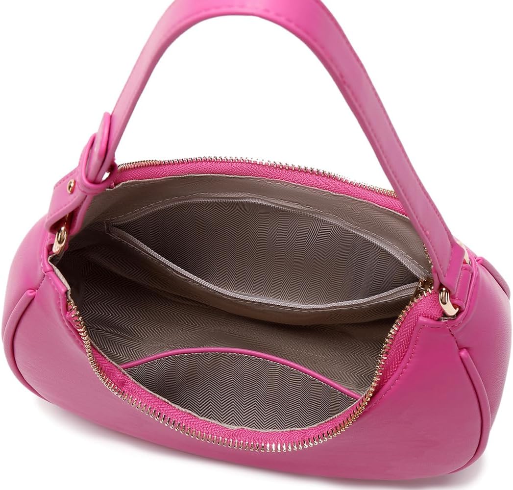 Crescent Shoulder Bags for Women Cute Hobo Tote Handbag Under the Arm Purses Mini Clutch Purse with Zipper Closure | Crescent, Cute, Under the Arm, Purses, Mini, with Zipper Closure - Image 4