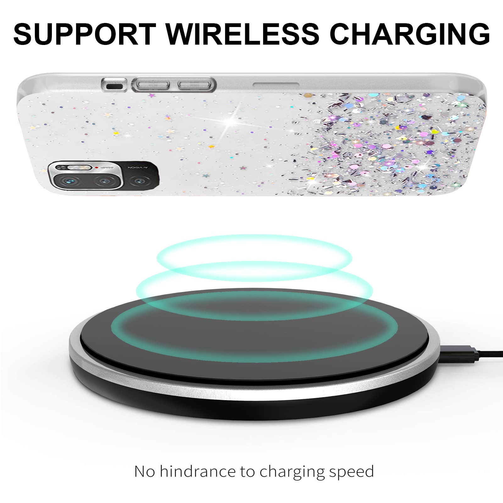 Custodia In Silicone Blu Freddo Per Xiaomi Redmi Note 10 5G / Pocophone M3 Pro 5G - Foto 5