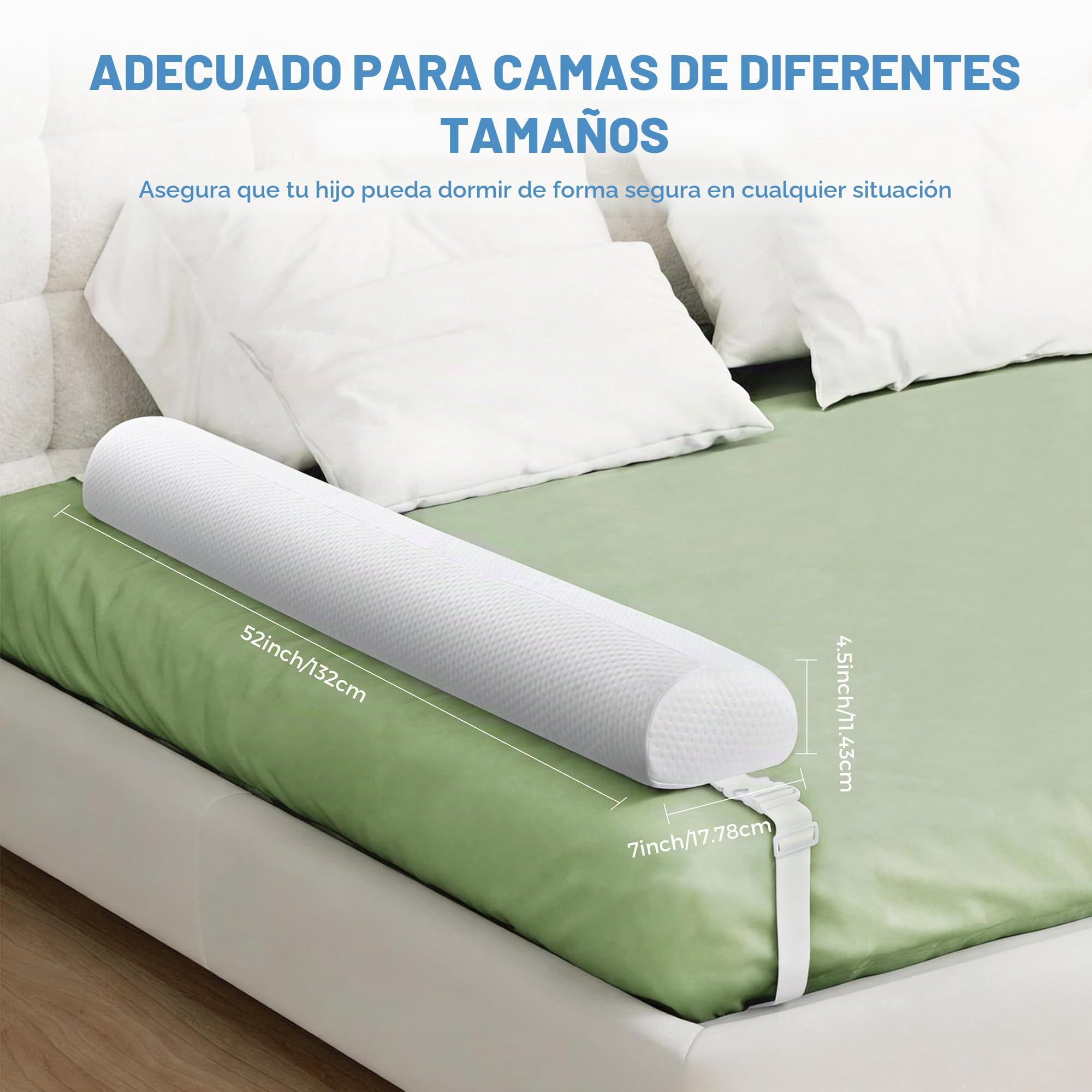 YIHATA Barrera Seguridad NiñOs Cama, PortáTil Barandilla Cama NiñO, Barandilla Cama Adulto con Funda Impermeable, Antideslizante Y Lavable a MáQuina, Apto para Todas Las Camas - 2 Unidad