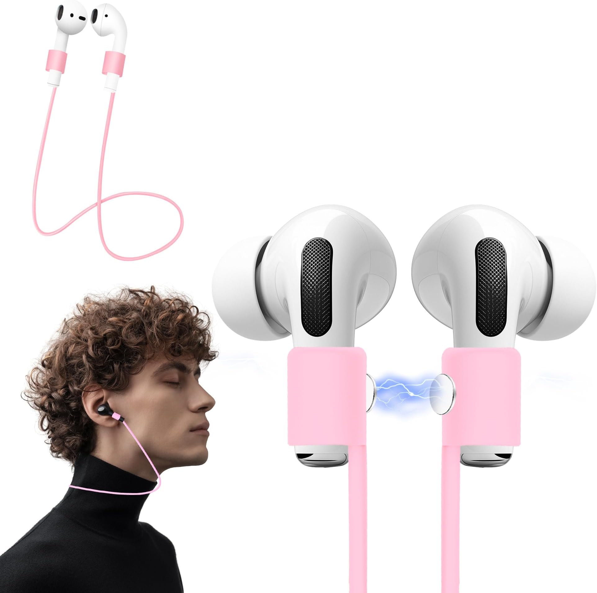 KASOTT Ultra Strong Magnetic AirPods Straps,Neck Rope Cord,Anti-Lost Straps for Airpods 4,3,2,1&Airpods Pro 2/1