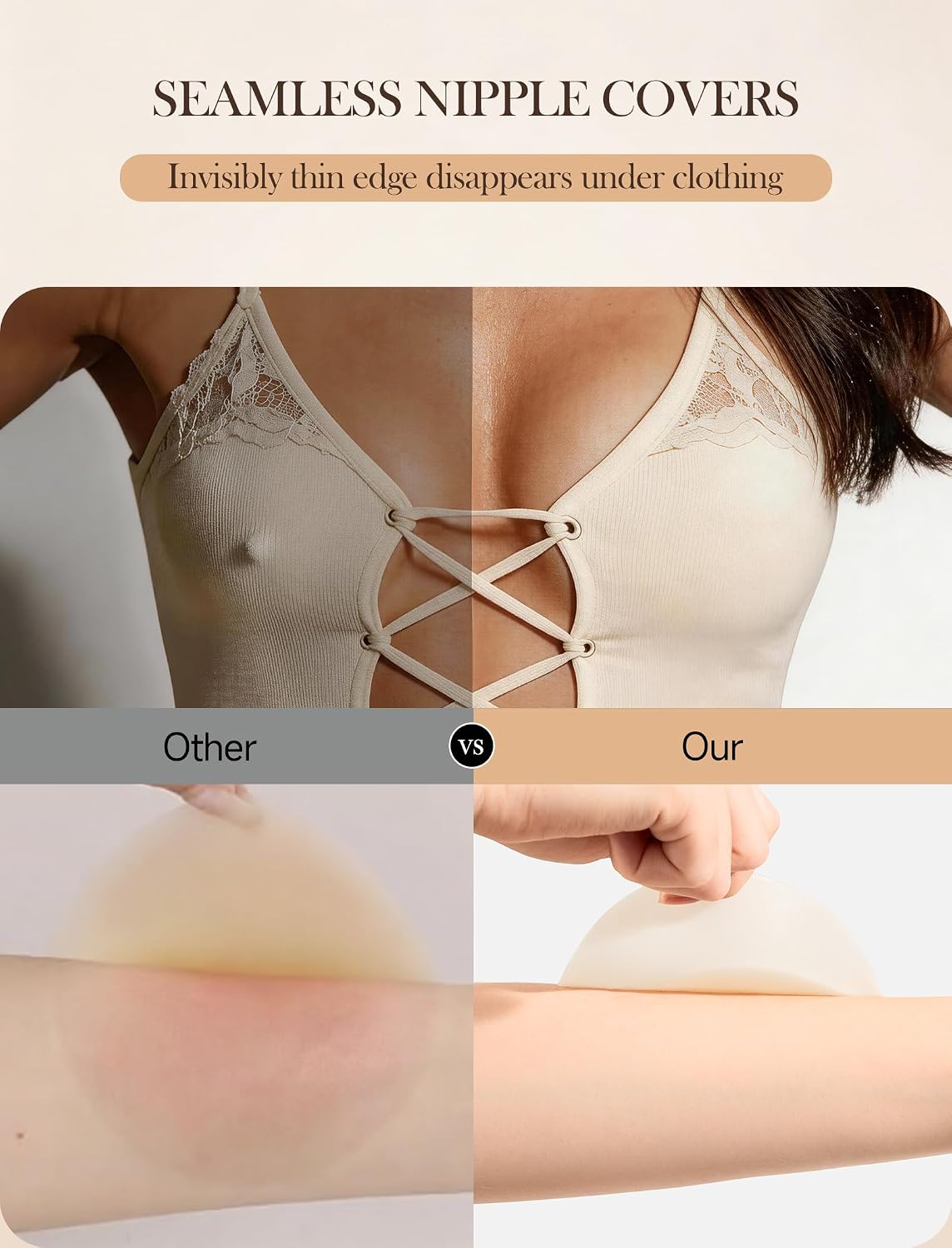 Push-Up Strapless Sticky Bra for Women Ultra Adhesive Invisible Nipple Covers Backless Lift Kit 2026