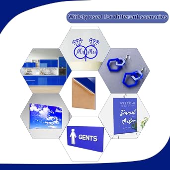 2 Pack 12'' x 16'' Opaque Dark Blue Acrylic Sheet, 3mm Thick Acrylic Plastic Sheets Plexiglass Boards for Laser Cutting and DIY Craft Projects