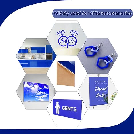 2 Pack 12'' x 16'' Opaque Dark Blue Acrylic Sheet, 3mm Thick Acrylic Plastic Sheets Plexiglass Boards for Laser Cutting and DIY Craft Projects