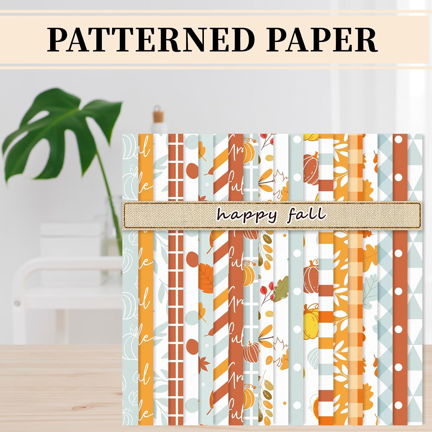 40 Sheets Fall Pattern Paper Autumn Leaves Scrapbook Specialty — view 4