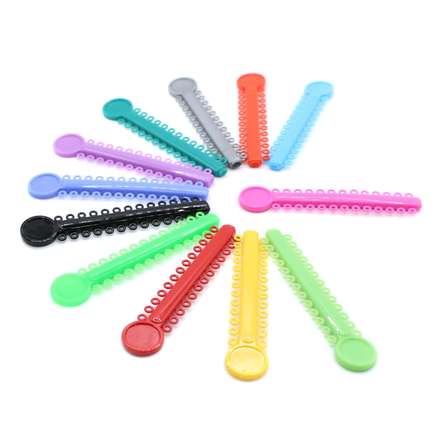 1040 O-Rings - Orthodontic Elastomeric Ligature Ties for Braces. Elastic O-Ring Rubber Bands for Orthodontic Brackets. (Multicolored)