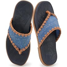 ONCAI Womens Flip Flops Classic Square Toe Yoga Mat Flat Dressy Summer Beach Slide Sandals for Woman Walking Fashion Comfort Ladies Thong Sandals Soft Cushion Rubber Sole US Size 6-11