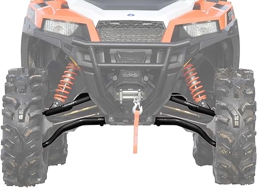 SuperATV Brazos A Arqueados de Servicio Pesado con Desplazamiento de 1.5" para Polaris General 1000  General 1000 4 2017+  El color de los Brazos A
