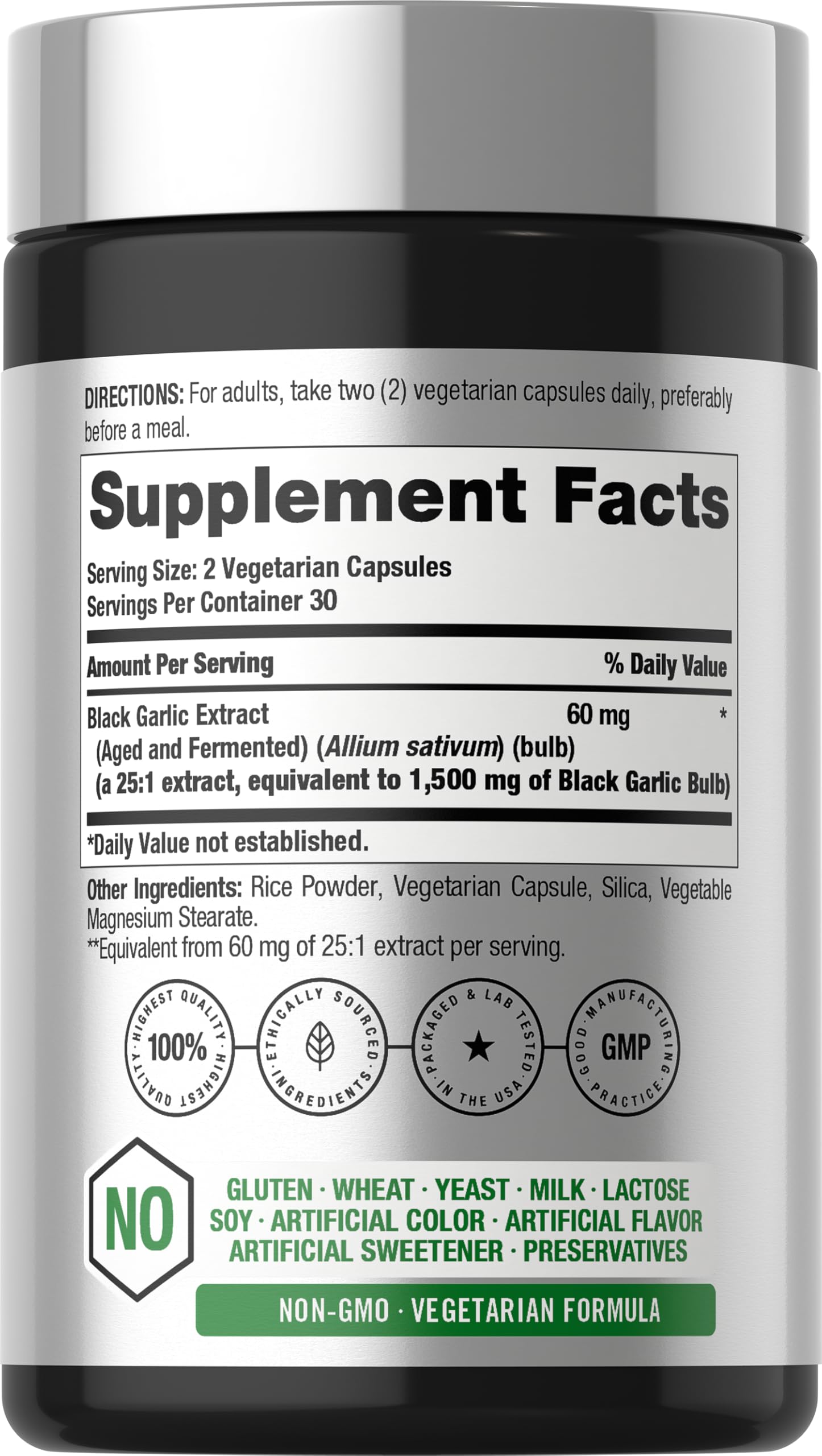 Horbäach Aged Garlic Extract Capsules | 60 Count | Fermented Supplement — Amazon image 2