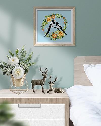 Miniatura 6 de TINDTOP Kit de Bordado para Principiantes Adultos, Kit de Bordado de Pájaros para Principiantes, Incluye Tela de Bordado Aros Hilos para Amantes