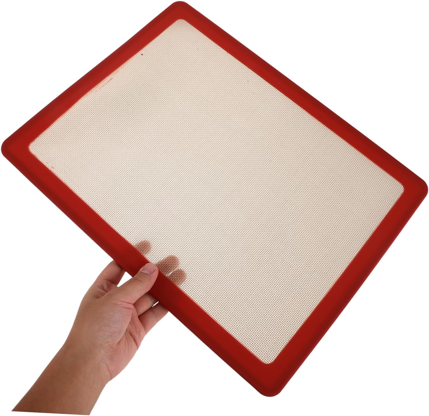 Generic Silicone Baking Mat Non-stick Pastry Mat Red Food-grade Silicone Oven Baking Sheet Heat Resistant Reusable for Cookies Bread Cake