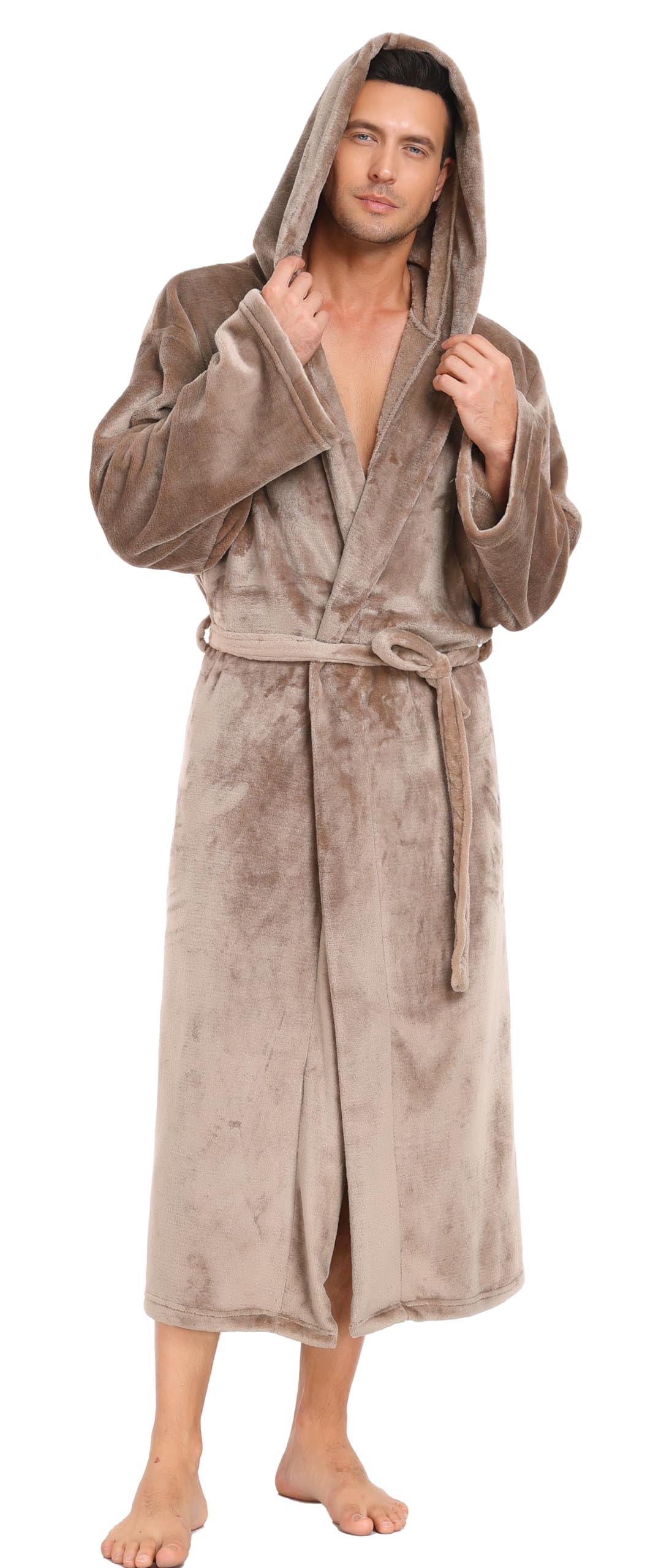 Vlazom Vestaglia Uomo Invernale Pile Vestaglia Lunga Invernale Pajama con Accappatoio Vestaglia Invernale Lunghe S-3XL