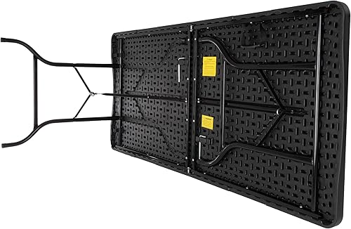 Miniatura 10 de Everyday Home Mesa plegable – Escritorio plegable portátil ligero – Mesa de plástico de 6 pies de largo para camping, jugar a las cartas, fiestas y