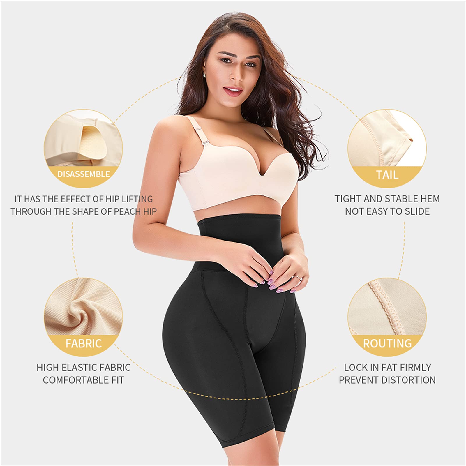 Culotte Gainante Femmes Tummy Control Butt Butt De Compression Compression Taille Haute Taille Body Hip