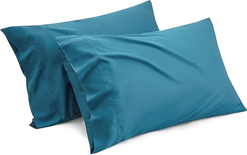 Miniatura 3 de Bedsure Sábanas azules suaves para tamaño Queen, fundas de almohada refrescantes, color verde azulado