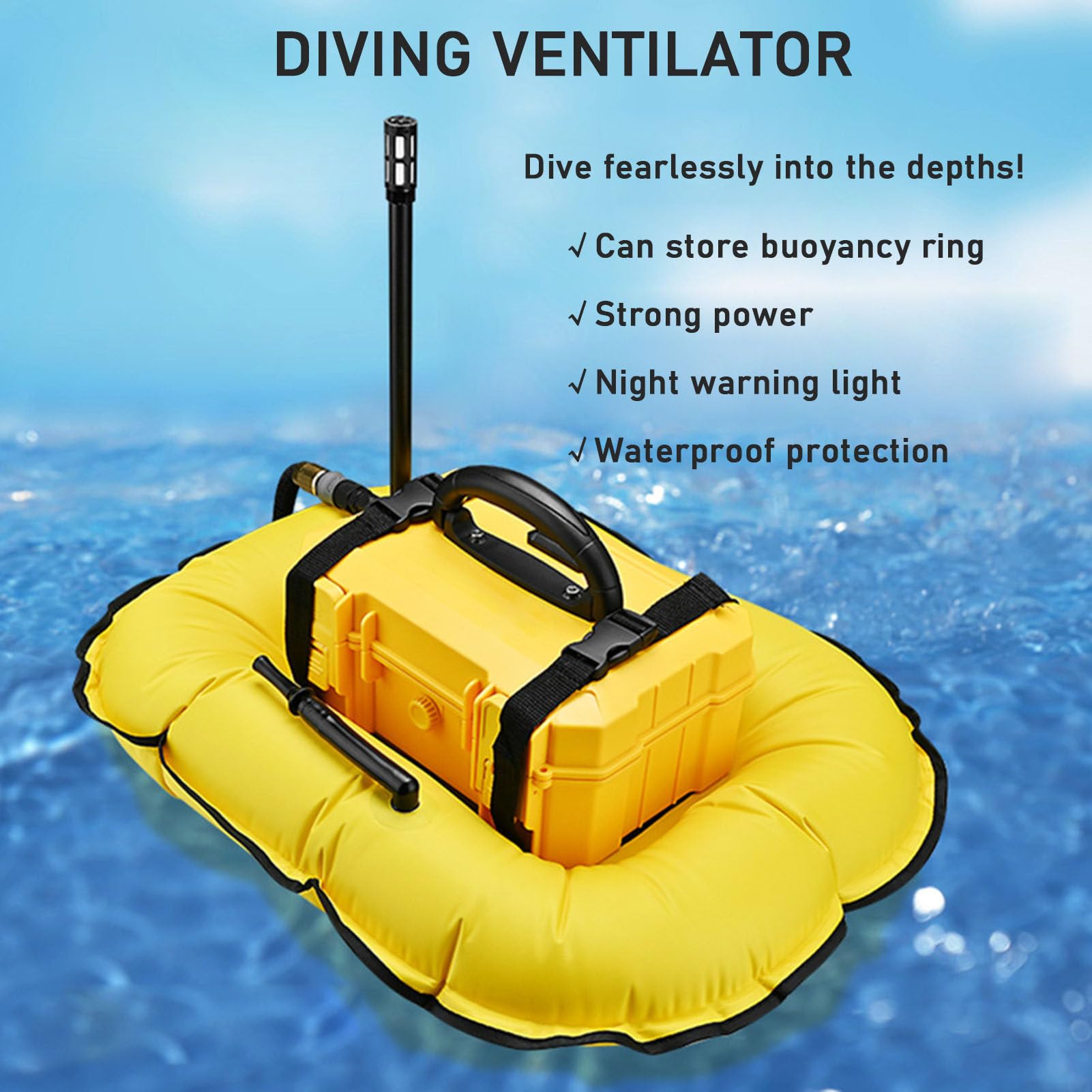 LYDZUSDP Diving Ventilator,Portable Rechargeable Scuba Diving Tank,Waterproof Air Compressor with Diving Breathing Regulator(Green D3000)