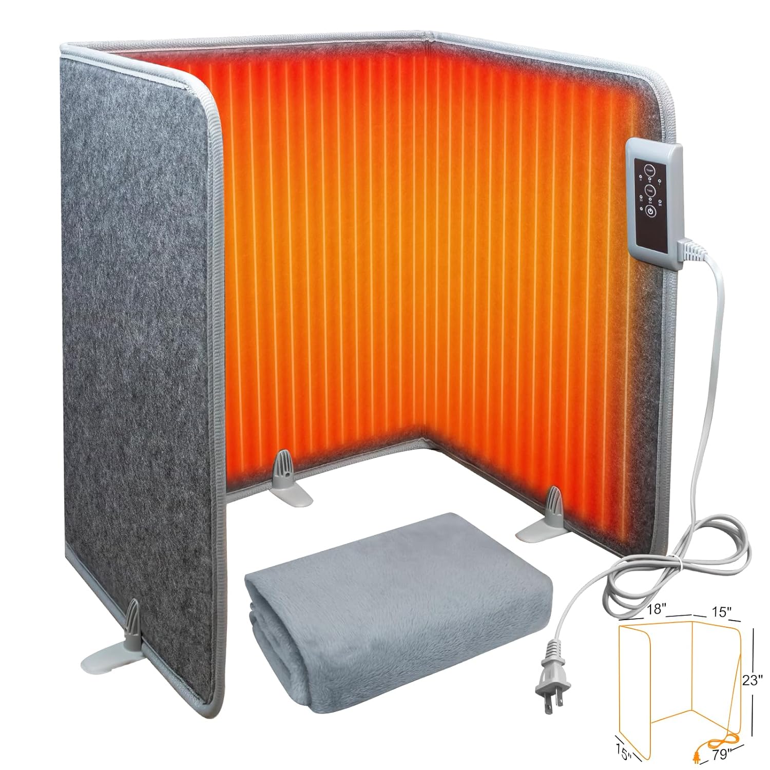 Foldable Leg Warmer With Soft Blanket Under Desk Leg Foot Knee Heater 235W Small Personal Space Heater Overheat