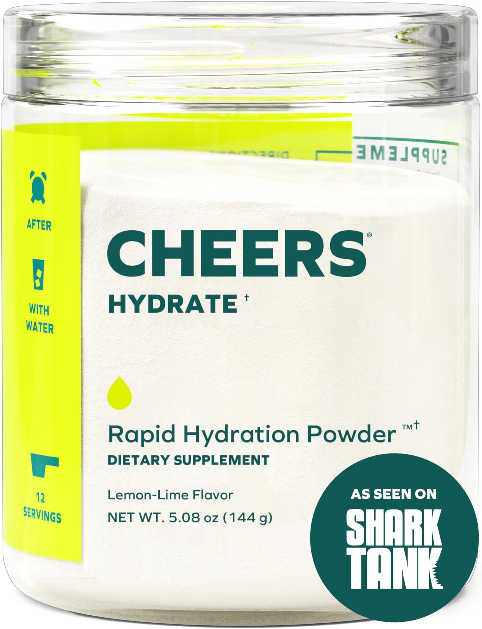 Cheers Hydrate | Oral Rehydration Solution | Electrolytes for Rapid Hydration | Lemon Lime Flavor | 12 Servings | Electrolyte Supplement with Sodium, Potassium, Glucose
