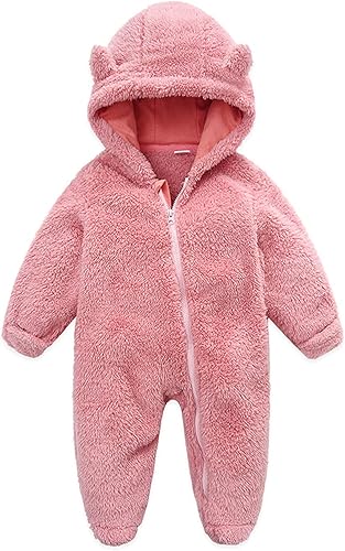 Mono Peludo para Bebé Mameluco de Oso Infantil con Cremallera Manga Larga Enterizo de Una Pieza Sudadera con Capucha Ropa Exterior para Bebé Traje