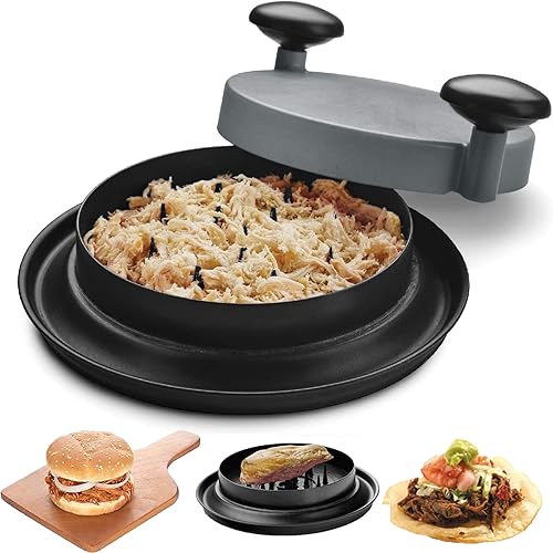 Miniatura 9 de Trituradora de pollo, máquina trituradora de carne, herramienta giratoria con asas de cubierta transparente y base antideslizante para carne molida