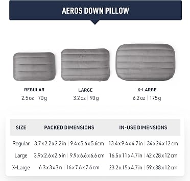 Sea to Summit Aeros Down Inflatable Pillow