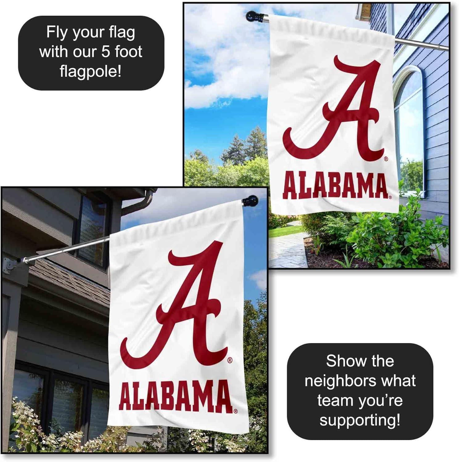 Alabama Crimson Tide Banner House Flag - Image 4