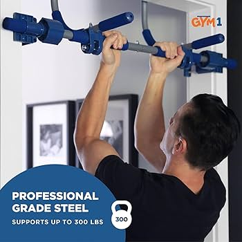 Gym1 Doorway Swing & Pull-Up Bar Gym - 2-Piece, Blue - Sensory