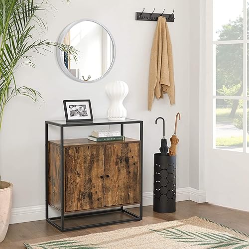 Miniatura 4 de JJUUYOU Espejo redondo de pared para baño, espejos plateados, marco de metal, pequeño espejo de maquillaje para sala de estar, dormitorio, entrada y