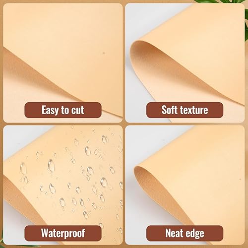 Miniatura 3 de 12 hojas de cuero sintético, hojas de piel sintética de 8 x 12 pulgadas, material de piel sintética para bricolaje, fabricación de bolsas,