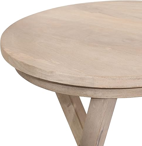 Miniatura 23 de Kate and Laurel Aja - Mesa auxiliar moderna de 15 x 15 x 23 pulgadas, color marrón nogal; mesa decorativa de madera geométrica moderna para Café