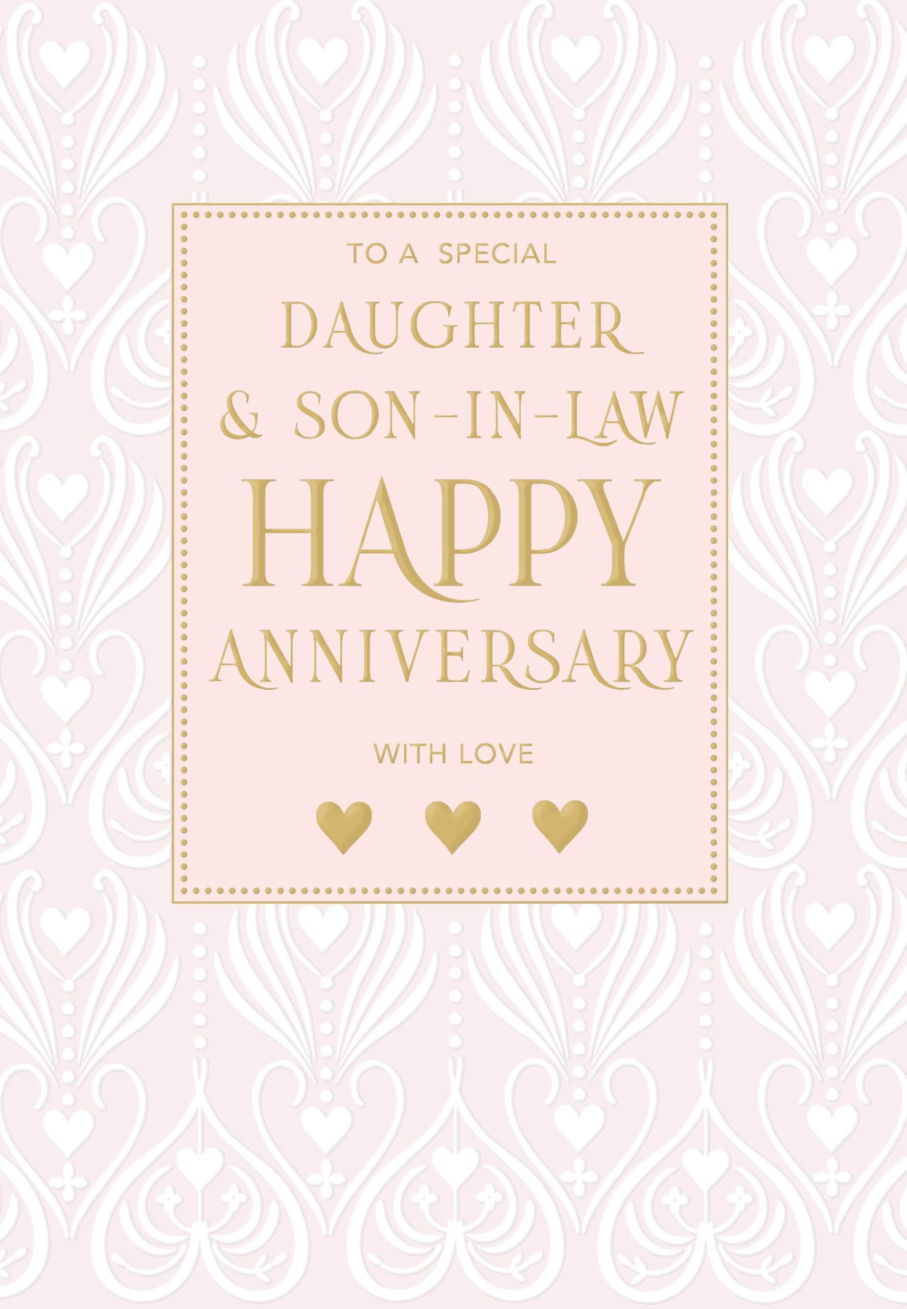 Piccadilly Greetings Anniversary Card, To a Special Daughter & Son-in-Law - 9 x 6 inches