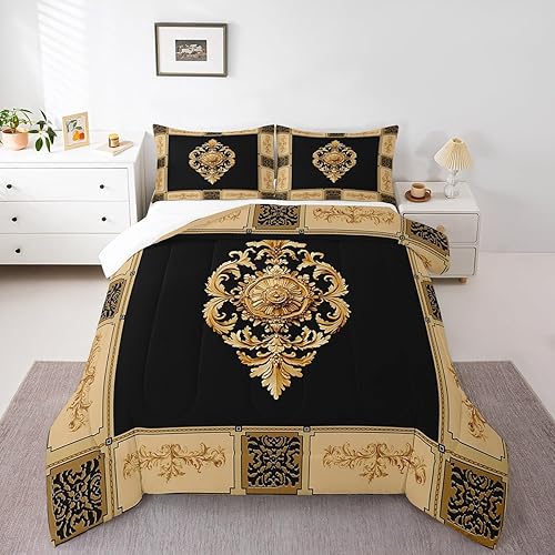 Miniatura 6 de jejeloiu Juego de ropa de cama floral Vinatge de tamaño individual para niños y niñas, juego de edredón tradicional para niños, edredón retro con