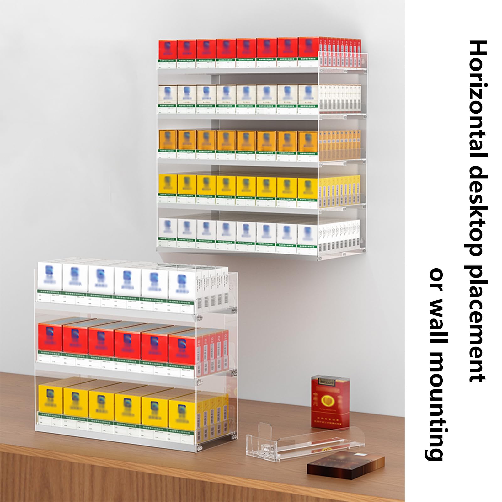 Amazon.com: ZBJDX Retail Store Cigarette Storage Racks, Tobacco Display  Stand, Pushers Cigarette Display Holder, Acrylic Cigarette Cases &  Dispensers,5 Layers,11 Columns : Health & Household