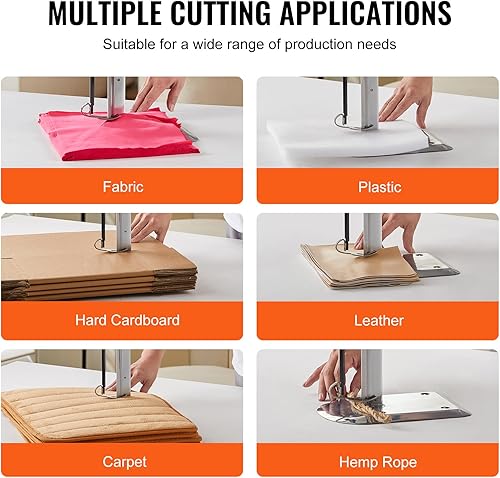 Miniatura 6 de Cortador de tela, cortadora de tela recta de alta velocidad de 750 W, hoja de acero de aleación de 9.8 pulgadas, cortadora de tela industrial con