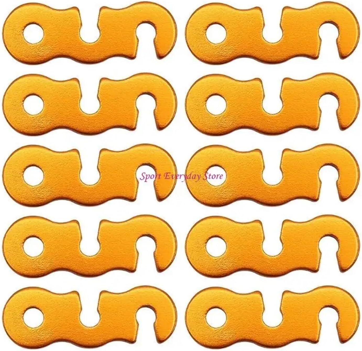 Guyline Tensioner 50pcs Rope Adjusters Tent Tension Windproof Clips Camping Tool Accessories Suitable for Tent Camping for Rope Tension Adjustment(Orange)