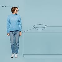 Vista 5 de kela Walk Calido - Olla de dos asas (14.2 in, 4 L, 4 litros), color rojo/beige