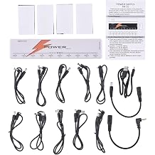 Mingzhe 10-Channel Guitar Effects Pedal Power Supply White