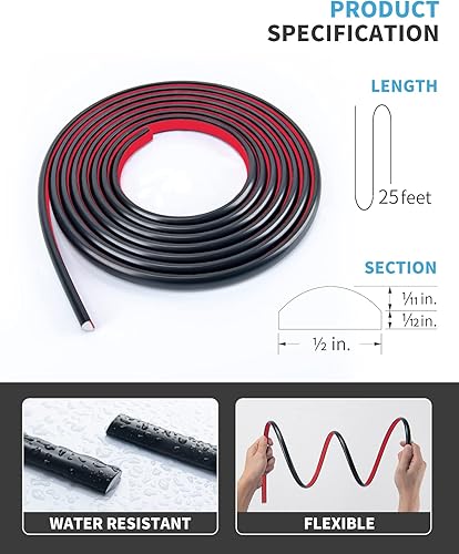 Miniatura 5 de Art3d - Revestimiento autoadhesivo de 30 pies para decoración de esquinas, despegar y pegar recortes en los bordes de los azulejos protectores de