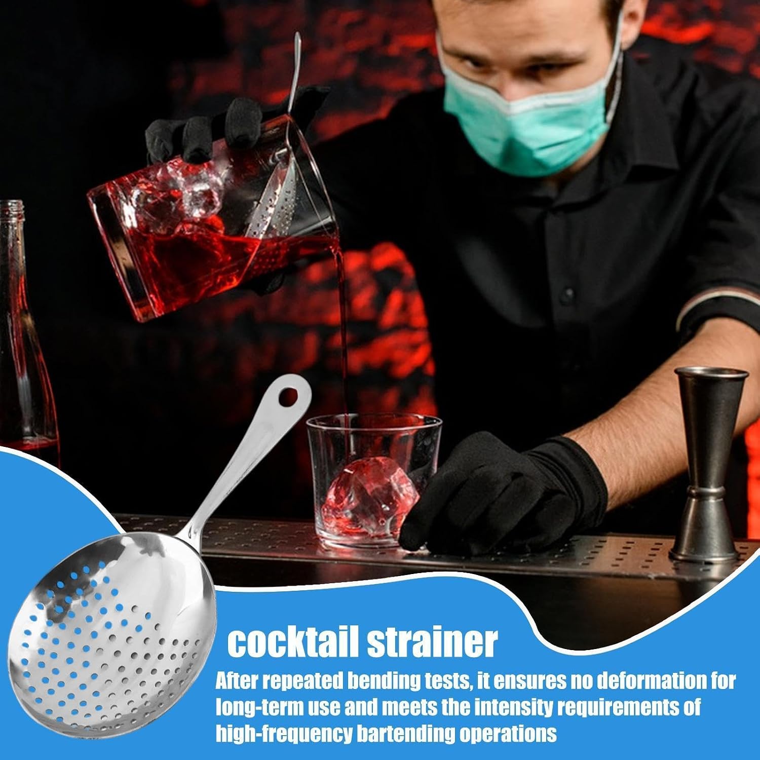 Cocktail Strainer - Professional Stainless Steel Sieve, Bartendin