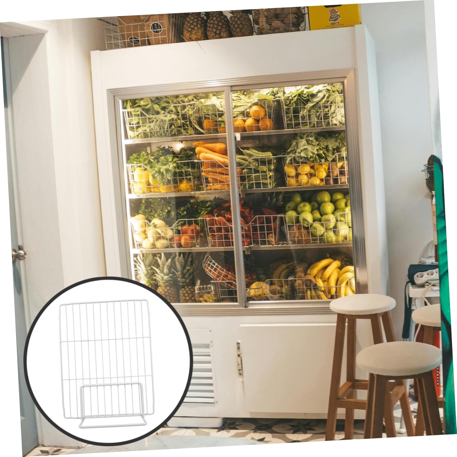 Freezer Organizer Bins Iron Wire Divider for Fridge Stackable Refrigerator Organizers Bins