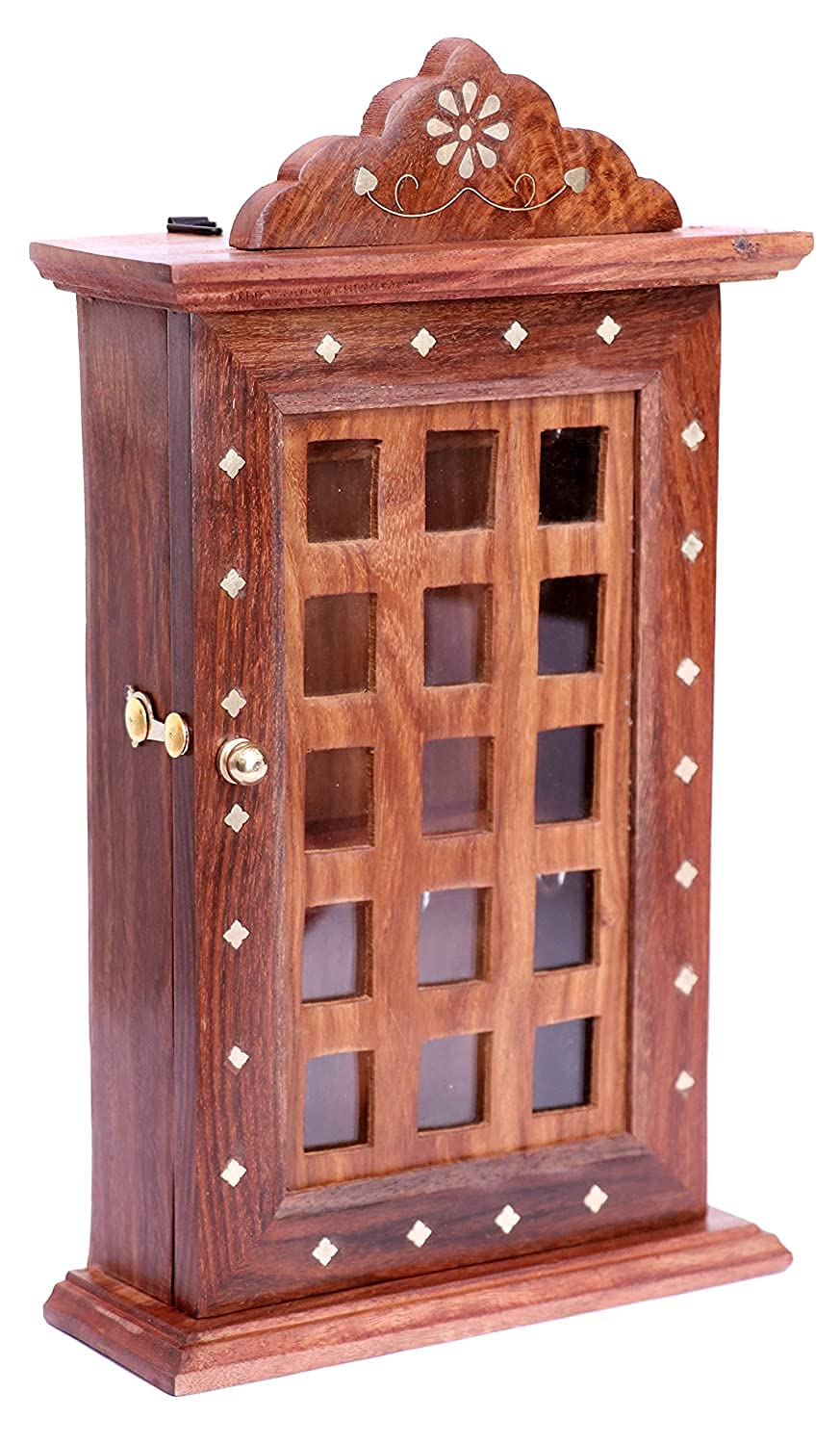 Canwood Wooden Almira Key Holder / Wall Hanging / Almirah Design Wall