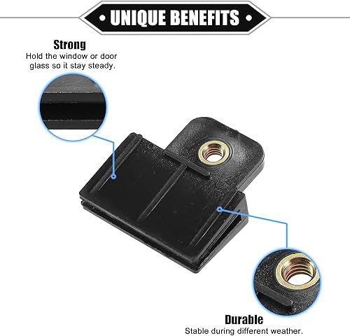 Miniatura 3 de 2 clips de retención de canal de vidrio para puerta de ventana, 1.73 x 1.57 x 0.51 pulgadas, clip de marco universal para automóvil, camión,